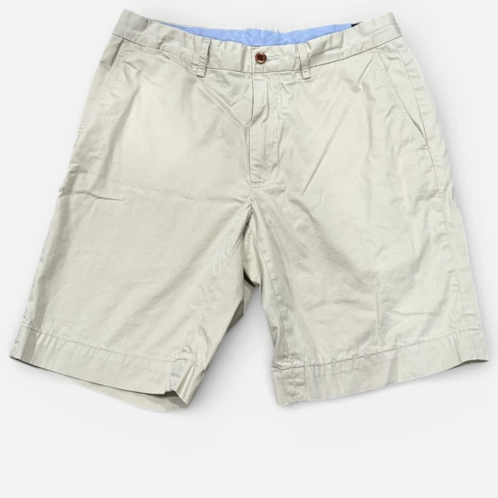 POLO Ralph Lauren Classic Fit 100% Cotton Size 32, 9 inch inseam Chino Shorts - Picture 2 of 5